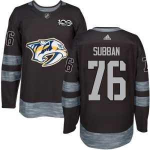 Herren Nashville Predators Eishockey Trikot P.K Subban #76 Authentic Schwarz 1917-2017 100th Anniversary